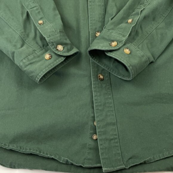 Wrangler Riggs Workwear Shirt Men's XXL Green Twill Button Down Long Sleeve - Picture 11 of 11